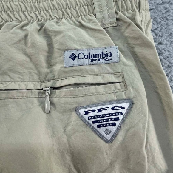 Columbia PFG Pants Mens Large Tan Convertible Outdoors Fishing Hiking Lined - Picture 1 of 14